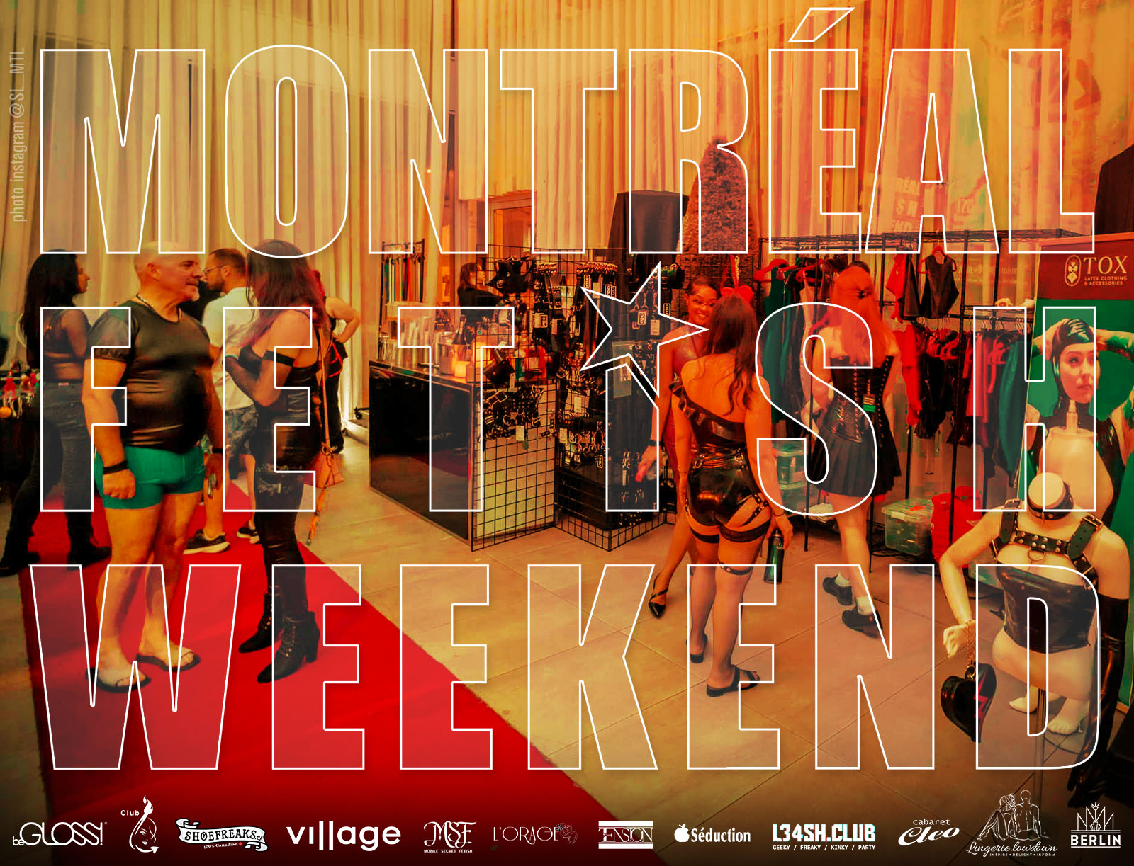 Expo Kink Crafts Vendors Fair Village Montreal Fetish Weekend Festival Fashion Latex LGBTQ party event