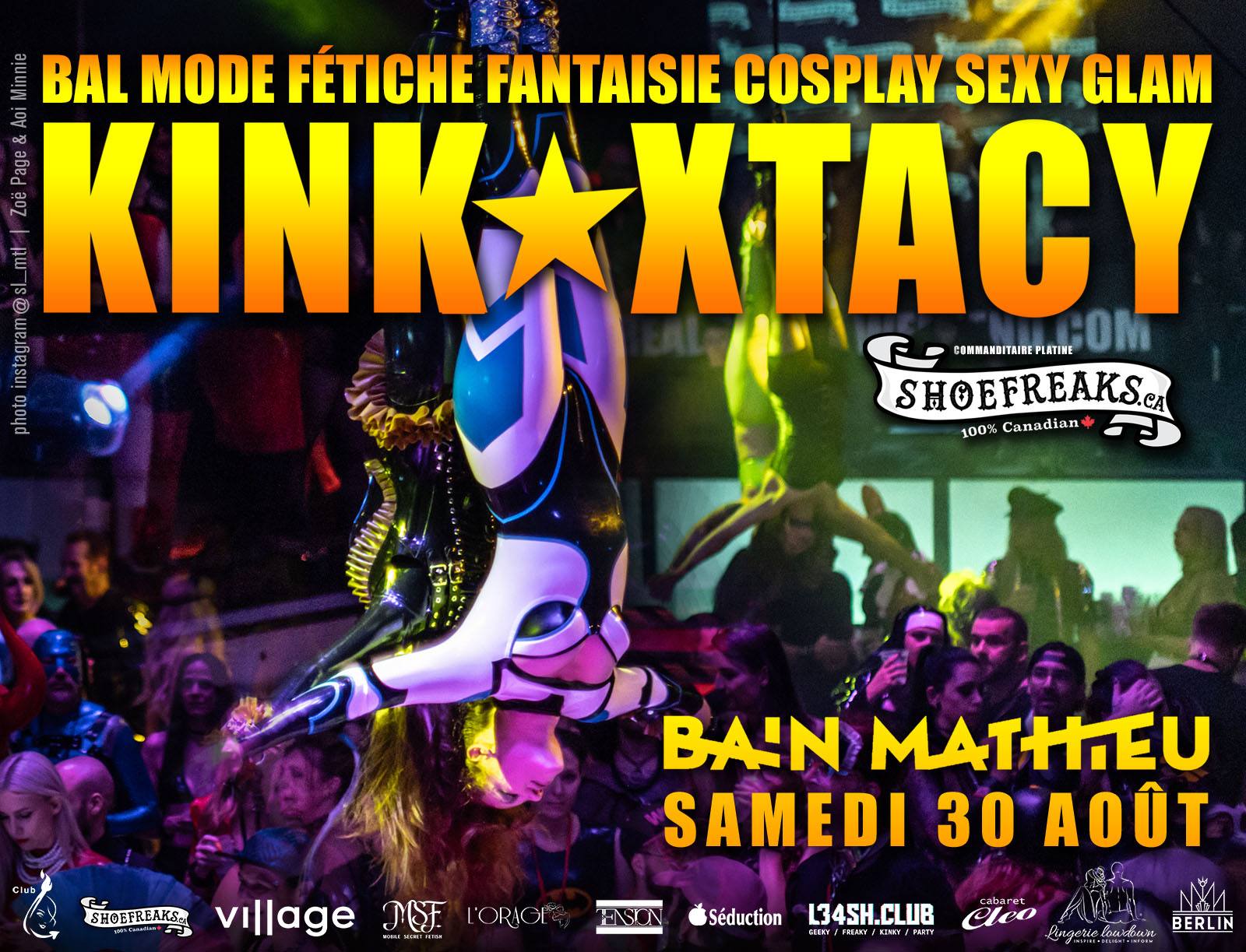 Bal KinkXtacy Ball Montreal Fetish Weekend Festival Fashion Latex LGBTQ party event