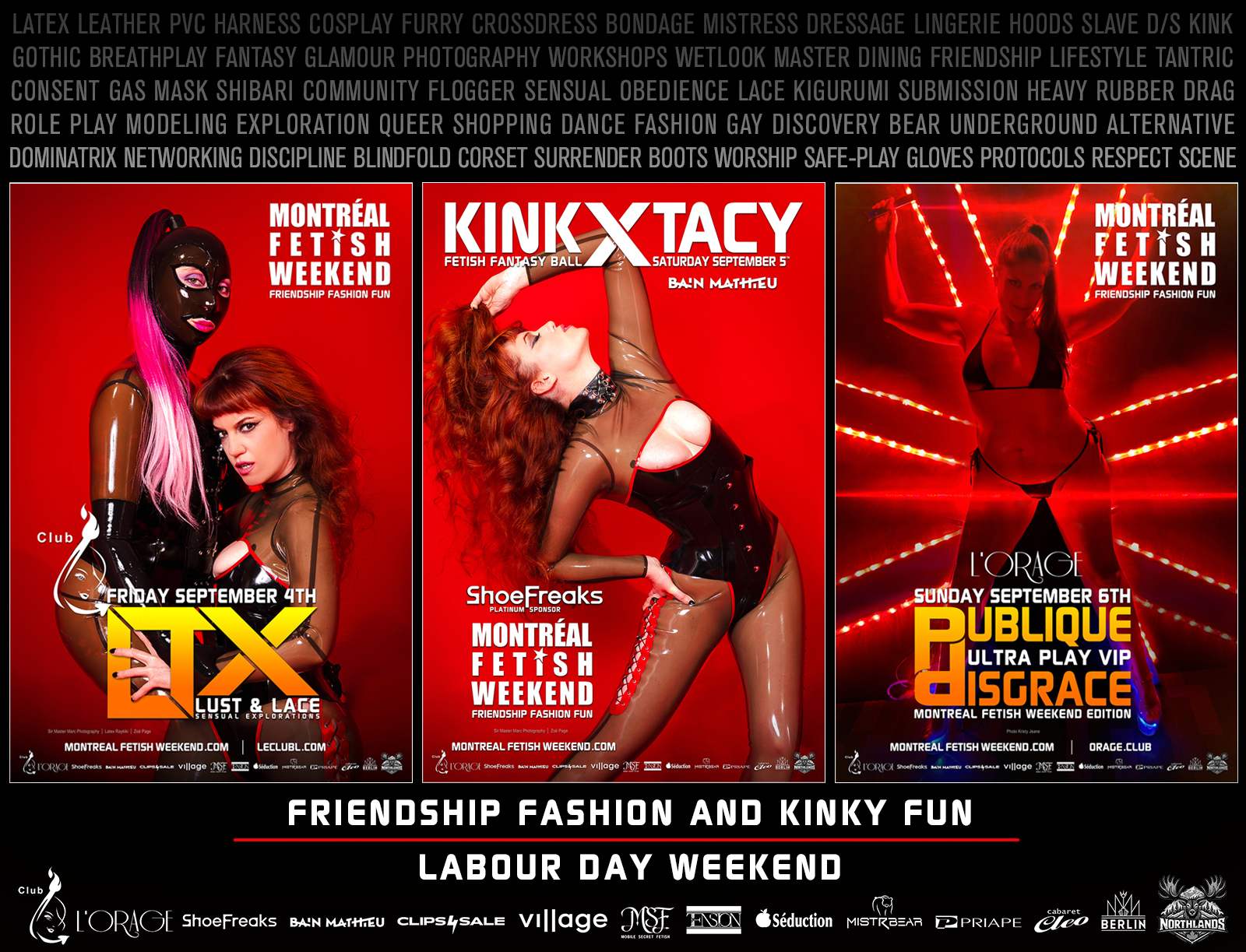Montreal Fetish Weekend Festival Fashion Latex LGBTQ party event