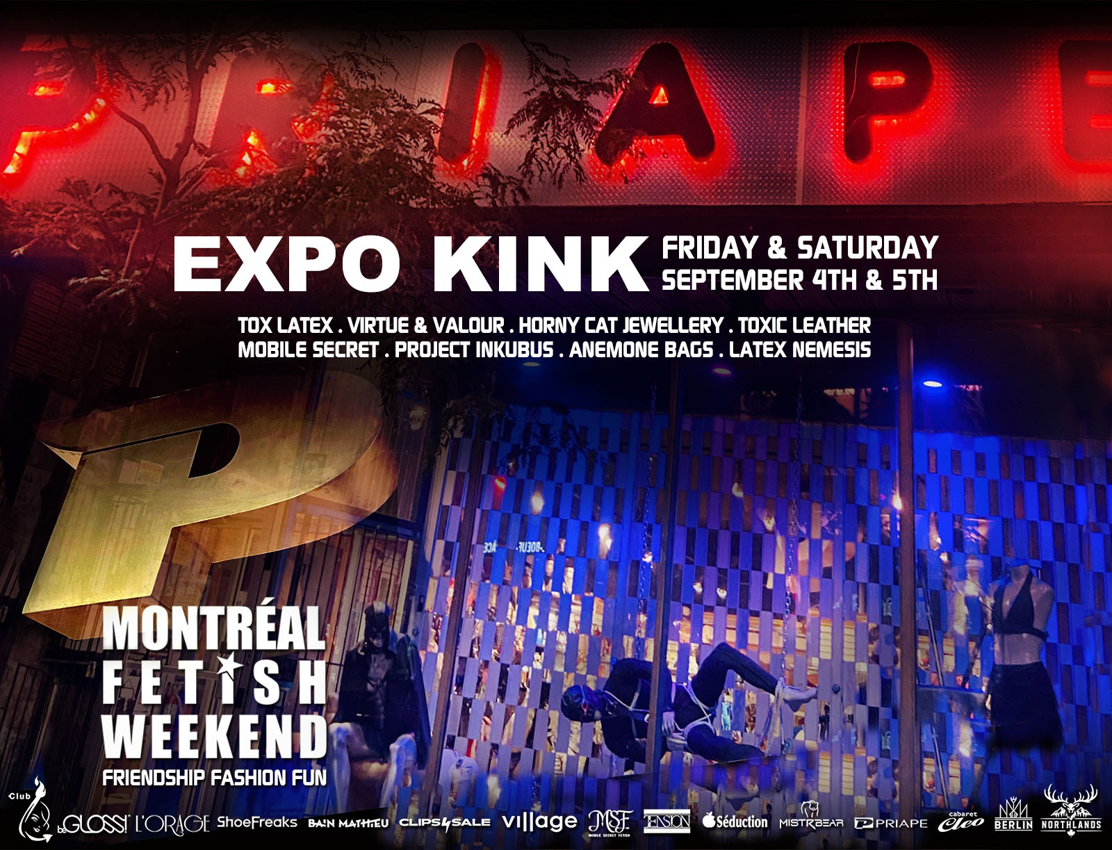 Expo Kink Priape Montreal Fetish Weekend Festival Fashion Latex LGBTQ party event