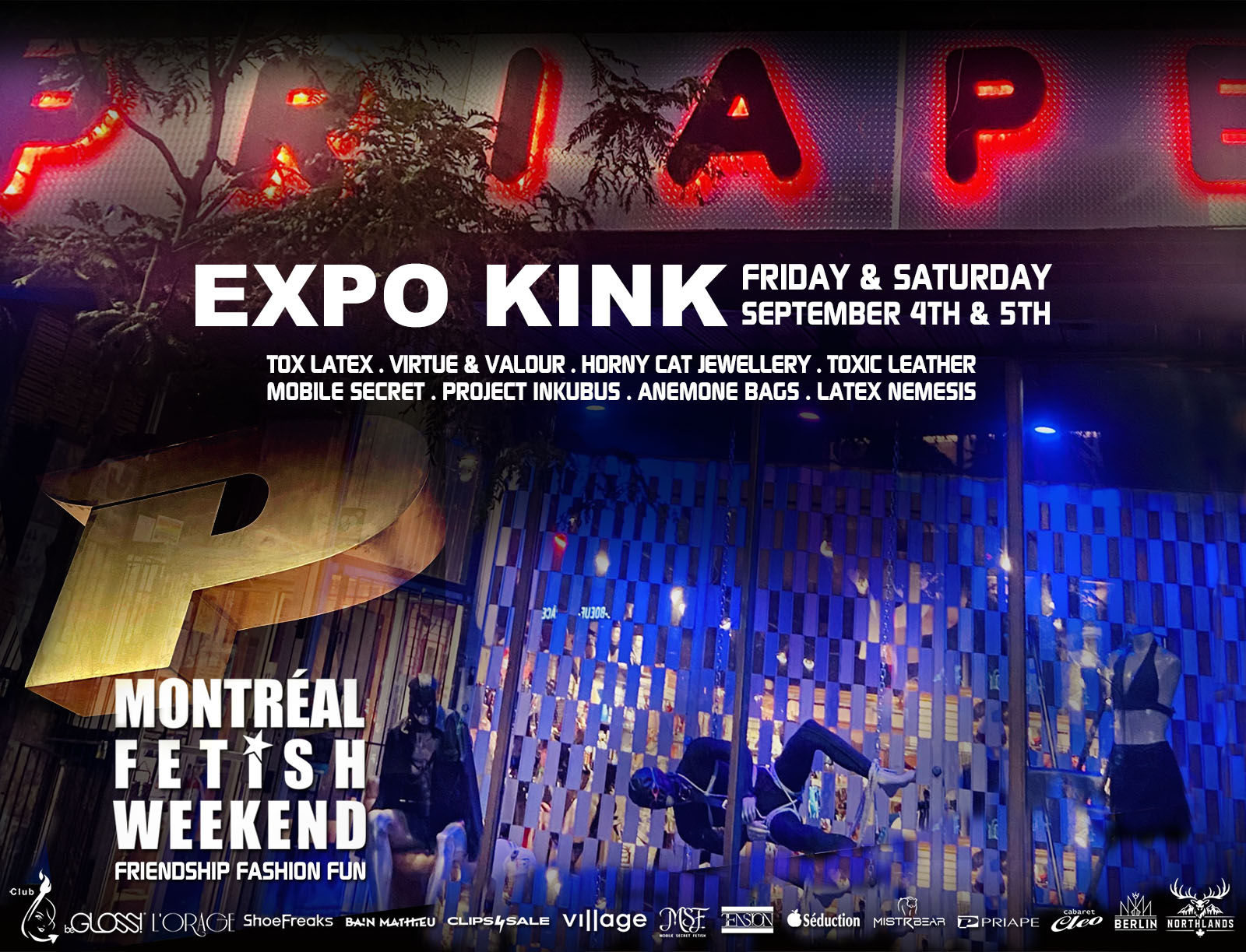 Expo Kink Priape Montreal Fetish Weekend Festival Fashion Latex LGBTQ party event