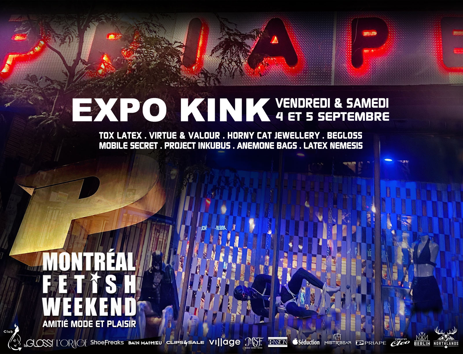 Expo Kink Priape Montreal Fetish Weekend Festival Fashion Latex LGBTQ party event